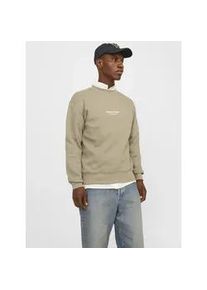 Jack & Jones Sweatshirt JACK & JONES "JORVESTERBRO SWEAT CREW NECK NOOS" Gr. M, silberfarben (silver sage) Herren Sweatshirts