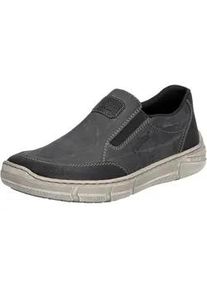 Slipper Rieker Gr. 41, grau (grau, schwarz) Herren Schuhe Slip-on Sneaker, Halbschuh, Schlupfschuh mit beidseitigem Gummizug