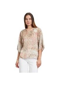 Schlupfbluse Cartoon "Cartoon Casual-Bluse mit Muster" Gr. 44, bunt (beige, rosé) Damen Blusen