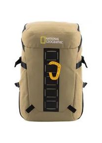 Cityrucksack National Geographic "EXPLORER III" Gr. B: 30.00cm, beige Rucksäcke aus recycelten PET-Flaschen