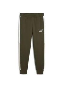 Trainingshose Puma "POWER COLORBLOCK SWEATPANTS FL CL" Gr. L, N-Gr, grün (dark olive) Herren Hosen