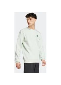 Sweatshirt Adidas SPORTSWEAR "ESSENTIALS FLEECE" Gr. 4XL, grün (linen grün) Herren Sweatshirts weiches Material