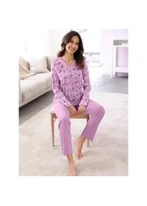 Schlafanzug Gr. 56/58, lila (orchidee, bedruckt) Damen Homewear-Sets