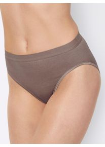 wäschepur sheego Große Größen Slip mit elastischen Abschlüssen, taupe, Größe 40 - Damen