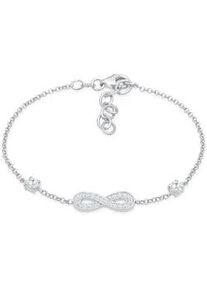 Armband NENALINA "Infinity Unendlichkeit Zirkonia 925 Silber" Armbänder Gr. 16cm, mit Steinen, Silber 925 (Sterlingsilber), silberfarben (silber, weiß) Damen Armband