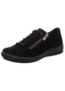 Sneaker Legero "TANARO 5.0" Gr. 38, schwarz (schwarz uni) Damen Schuhe Komfortschuh, Freizeitschuh, Schnürschuh mit Reißverschluss