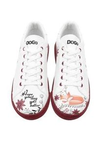 Sneaker DOGO "Damen Ace Sneakers What's Up Doc? Bugs Bunny Vegan Damen Sneaker" Gr. 40, Normalschaft, bunt (weiß) Damen Schuhe Schnürschuh Sneaker low Skaterschuh Vegan