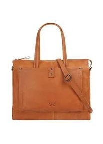 Shopper Sansibar Gr. B/H/T: 40cm x 31cm x 13cm onesize, braun (cognac) Damen Taschen echt Leder