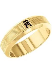 Fingerring Tommy Hilfiger "SS24 PATTERN, 2790574G,H, 2790575G,H" Fingerringe Gr. 64, Edelstahl, 6,5mm, goldfarben (gelbgoldfarben) Herren