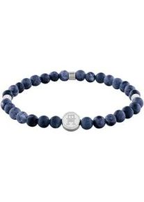 Armband Tommy Hilfiger "TH85-MEN BEADS, 2790608, 2790609" Armbänder Gr. Edelstahl, blau (edelstahlfarben-blau + blau) Herren mit Sodalith oder Onyx