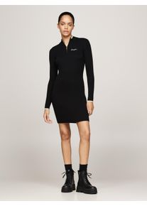 Tommy Jeans Strickkleid »TJW METALLIC TIP ZIP SWTR DRESS«, mit Glitzer, Zipper