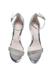 High-Heel-Pumps Buffalo "Buffalo Damen Buffalo Monroe 2 Vegan Patent" Gr. 40, weiß (silber) Damen Schuhe