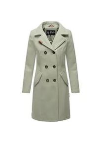 Wollmantel Marikoo "Nanakoo" Gr. L (40), grün (mint) Damen Mäntel edler Trenchcoat in Woll-Optik