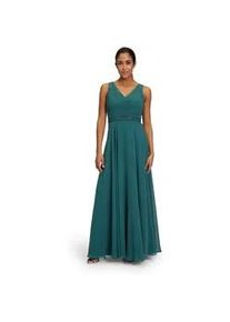 Abendkleid Vera Mont "Vera Mont mit Plissee" Gr. 48, Normalgrößen, grün (dark emerald) Damen Kleider Dekoelemente