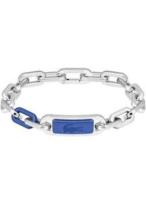 Armkette Lacoste "CREW, 2040368, 2040370" Armbänder Gr. Edelstahl-Aluminium, blau (edelstahlfarben-blau) Herren