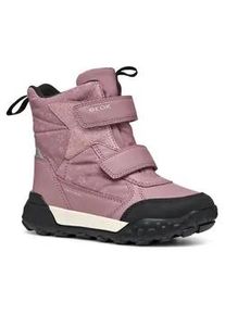 Winterboots Geox "J TREKKYUP GIRL B ABX" Gr. 30, pink Kinder Schuhe Klettstiefel, Snowboots, Winterstiefel mit Metallic Look