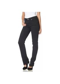 Stretch-Jeans MAC "Melanie" Gr. 36, Länge 32, schwarz (black-black) Damen Jeans Gerade geschnitten