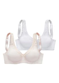 Nuance Große Größen Minimizer-BH Gr. 80C beige/weiß für Damen
