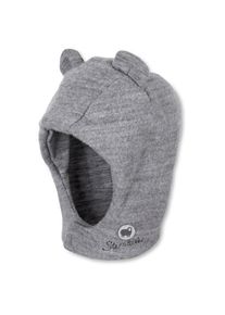Mütze Sterntaler Schalmütze Wolle mit Ohren Kinder (Gr 45 cm |grau)