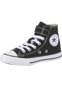 Sneaker Converse "CHUCK TAYLOR ALL STAR 1V EASY-ON Hi" Gr. 28, schwarz Schuhe mit Klettverschluss für Kinder