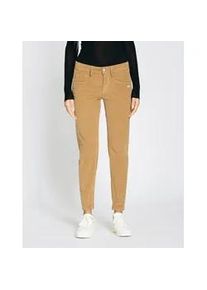 Cordhose Gang "94AMELIE CROPPED" Gr. 28 (36), N-Gr, braun (chestnut) Damen Hosen mit doppelter rechter Gesäßtasche