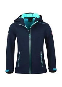 Softshelljacke Trollkids "GIRLS TROLLFJORD JACKET" Gr. 176, blau (navy, mint) Kinder Jacken