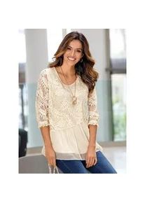 Spitzenbluse Lady Gr. 48, beige (champagner) Damen Blusen