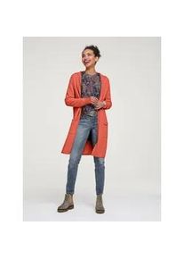 Longstrickjacke Heine Gr. 34, orange (terra) Damen Strickjacken