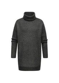 Strickpullover Ragwear "Lynea Remake" Gr. M (38), grau (dunkelgrau) Damen Pullover Nachhaltiger Rollkragenpullover aus Strick