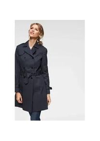 Trenchcoat Aniston CASUAL Gr. 40, blau (marine) Damen Mäntel mit Gürtel zum Regulieren