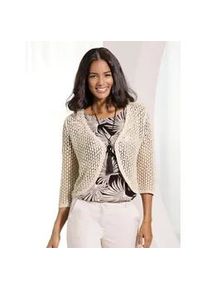 Bolero Lady Gr. 46, beige (sand) Damen Strickjacken