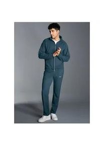 Jogginganzug TRIGEMA "TRIGEMA Freizeitanzug-Set" Gr. XXXL, blau (jeans-melange) Herren Sportanzüge