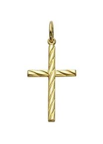 Kreuz-Anhänger Firetti "Schmuck Geschenk Gold 333 Halsschmuck Anhänger für Halskette Kreuz" Schmuckanhänger Gr. Gelbgold 333, 0,36 g, goldfarben (gelbgoldfarben) Damen