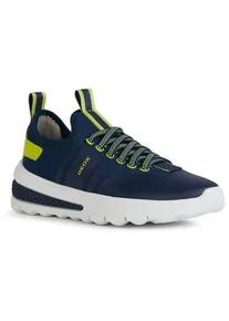 Slip-On Sneaker Geox "J ACTIVART BOY B" Gr. 34, bunt (navy-limette) Kinder Schuhe mit Geox Spezial Membran