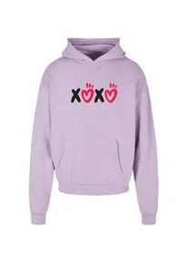 Kapuzensweatshirt Merchcode "Merchcode Herren Valentines Day - XOXO Ultra Heavy Hoody" Gr. S, lila Herren Sweatshirts