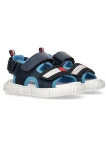 Sandale Tommy Hilfiger "VELCRO SANDAL" Gr. 28, blau Kinder Schuhe Sommerschuh, Klettschuh, Sandalette, mit 3 Klettverschlüssen