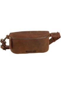 Gürteltasche Greenland NATURE "Montenegro" Gr. B/H/T: 21cm x 12cm x 6cm, braun (cognac) Damen Taschen aus echtem Leder