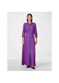 Hemdblusenkleid Y.A.S "YASSAVANNA LONG SHIRT DRESS" Gr. M (38), N-Gr, bunt (fuchsia fedora stripes:blue lolite) Damen Kleider mit 34 Ärmel