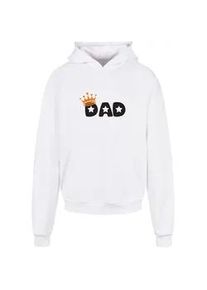 Kapuzensweatshirt Merchcode "Merchcode Herren Fathers Day - King Dad Ultra Heavy Hoody" Gr. 4XL, weiß Herren Sweatshirts