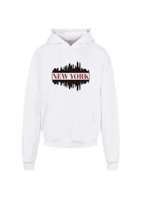 Kapuzensweatshirt Merchcode "Merchcode Herren New York Ultra Heavy Hoody" Gr. 4XL, weiß Herren Sweatshirts