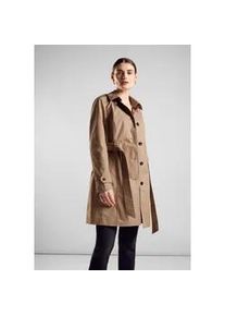 Trenchcoat Street One Gr. 46, braun (dark nutty mocca) Damen Mäntel mit Bindegürtel