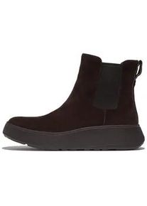 Chelseaboots fitflop "F-MODE" Gr. 38, braun (dunkelbraun) Damen Schuhe Plateaustiefel, Chunky Boots mit Plateausohle, Anziehlasche