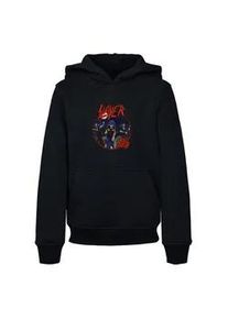 Kapuzensweatshirt Merchcode "Merchcode Herren Kids Slayer - Live Undead Basic Hoody" Gr. 122/128, schwarz Jungen Sweatshirts