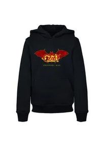 Kapuzensweatshirt Merchcode "Merchcode Herren Kids Ozzy Osbourne - Bat Basic Hoody" Gr. 158/164, schwarz Jungen Sweatshirts