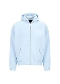 Sweatjacke DROPSIZE "Dropsize Herren Super Heavy Oversize Blank Zip Hoodie" Gr. S, blau (babyblau) Herren Sweatjacken