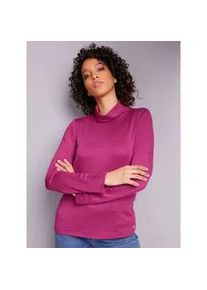 Rollkragenshirt CREATION L PREMIUM "Lyocell-Shirt" Gr. 50, pink (magenta) Damen Shirts