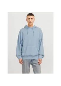 Jack & Jones Kapuzensweatshirt JACK & JONES "JJECHARGE FADED SWEAT HOOD NOOS" Gr. S, blau (chambray blau) Herren Sweatshirts mit Kapuze