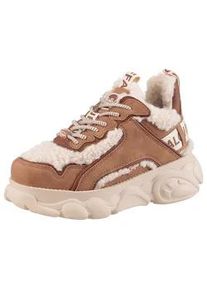 Plateausneaker Buffalo "CLD CHAI WARM" Gr. 41, braun (hellbeige, braun) Damen Schuhe High Top Sneaker, Schnürboots, Winterboots mit Memory Foam