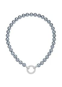 Collier Lady Halsketten Gr. 45, Perlen, L: 45cm, grau Damen