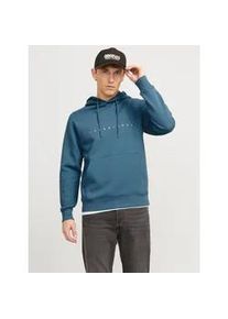 Jack & Jones Kapuzensweatshirt JACK & JONES "JJESTAR JJ SWEAT HOOD NOOS" Gr. M, oceanview Herren Sweatshirts mit Logo Print im 3D Look